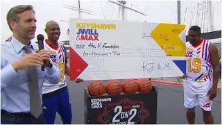JWill & Keyshawn celebrate beating Bart & Hahn in ESPN Radio's 2 on 2 challenge 🏆🤩🎉 | KJM