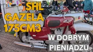 Moto Weteran Bazar Wrocław- zobacz ceny motocykli. Piękna SHL Gazel w dobrym pieniądzu.