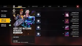 FREE FIRE NEW EVENT LIVE  WATCHING COMPLETE😱 REWARD FREE 400K 600K LIVE WATCHING COMPLETE 💯#SHORTS