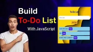 how to create ToDo list App Using Html Css & Javascript