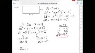 National 5 Maths Quadratics 2 Lesson 4 - Problem Solving involving Quadratic Equations