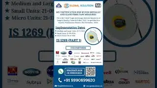BIS CERTIFICATION FOR WOVEN METALLIC AND GLASS FIBRE TAPE MEASURES