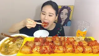입맛 돋우는 김치쌈과 된장국 먹방 吃饭 Mukbang eating show 180528