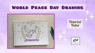 World Peace Day Drawing 🕊️  | Tutorial Video #shortvideo #viral #drawing 