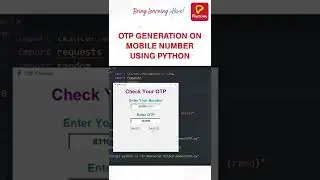 OTP Generation on Mobile Number using Python | Python | Practically