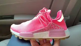 Adidas Pharrell Williams NMD Human Race Trail Sun Calm Pink shoes