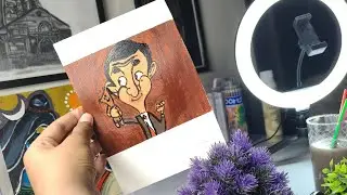 Draw with me - Mr Bean Acrylic painting 🎨, Full Tutorial,
