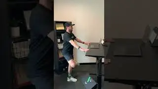 Standing Figure 4 Desk Stretch