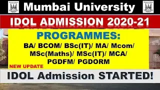 Idol Admission 2020 21 Started | BA/ BCOM/ BSC/ MA/ MCOM/ PGDFM/ PGDORM | New Update
