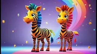 Zuzu Zebra Finds a Rainbow | Colorful Adventure Song for Kids | Learn and Explore