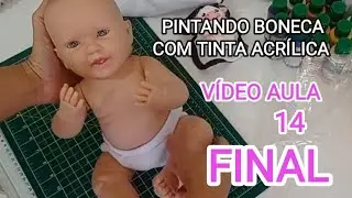 PINTANDO BONECA COM TINTA ACRÍLICA (FINAL) #pintandoboneca #transformacaoboneca