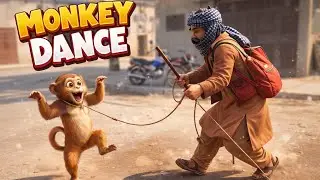 Monkey Dance Bache Khush Hogya hai Funny Monkey dance 🩰 family vlog