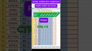 &laquo;Табель успеваемости Excel за 60 секунд! 🔥 | Формула для табеля успеваемости учащихся&raquo; | #шорты #...