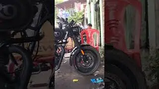Hunter 350 Wheel cover Installation.....#viral #trending #shorts