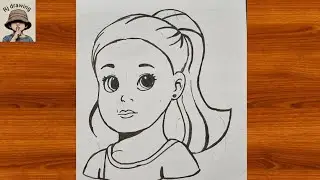 A Cute Girl- Drawing Tutorial / How to draw a girl- Step by step Pencil Sketch