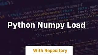 python numpy load