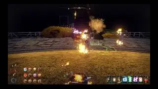 Outward- Elite Burning Man and Elite Obsidian Elemental Boss Fight