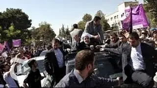 Protesters Throw Eggs and a Shoe at Iran's President Rouhani - 2013 | The New York Times