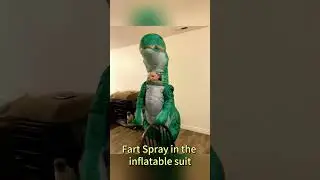 Fart spray in the inflatable suit #funny #fartspray #fartsprayprank #fart #farting #prank