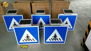 Solar Pedestrian Crossing Sign With LED