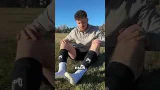 These mini shin pad sleeves are the next BIG thing in the soccer world 😤🥶 #soccer #sport #midfielder