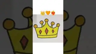 Easy crown drawing for beginners #viral #shorts