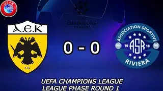 [UEFA S3] UCL League Phase Round 1 | AEK Athens VS Riviera 0-0 (Highlights)