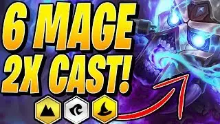 6 MAGE is META! (100% DOUBLE CAST!) - Teamfight Tactics TFT 10.2 Strategy Best Comps Guide SET 2