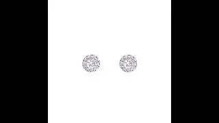 Cagau - Diamond Halo Studs (Small) - 18k White Gold - 0.3 ctw