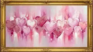 Golden Love Frame 🤍 | 4K Elegant Heart TV Art | Luxury Romantic Background