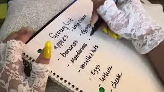 ASMR My Grocery-Shopping List #asmr #grocerylist #asmrvideo