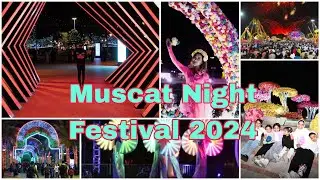 Muscat Night Festival 2024| Drone Show | Light Show | Muscat Flower Festival | AL Qurum Park #oman