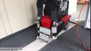 R&uuml;ckbau von Nadelvlies mit dem ROLL-STRIPPER RO-1.1