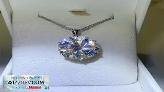 Solitaire Real 20ct Moissanite Diamond Pendant 925 Sterling Silver Engagement Wedding
