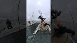 Entry to the lower mark on A-Class catamaran regatta #sailing #catamaran #aclass #regatta