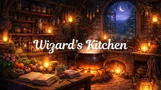 Cozy Wizard&rsquo;s Kitchen 🔮 Fantasy Ambience with Fire, Crickets & Soft Music (1.5 Hours)