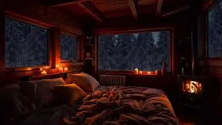 It'S Raining In The Cold Forest 🌧️ I Just Want To Sleep In A Cozy Bedroom With A Fireplace 🔥