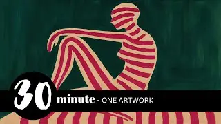 Modern Figurative Painted Art for Samsung Frame TV | 30 Minute Artistic TV Display