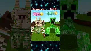 Golem VS Creeper!!! #minecraft #golem #creeper