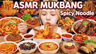 CHEESY SPICY NOODLE MUKBANG |🌶️EXTREME HOT SAUCE RAMEN | CHEESE PULL & SEAFOOD |🎧 ASMR EATING SOUNDS