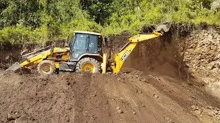 JCB Dozer Amazing Work in Sandy Mud - JCB Dozer Scratching Hill