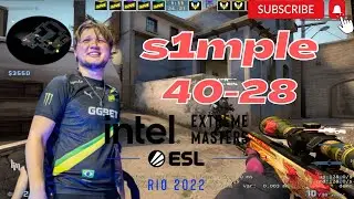 s1mple (40-28) vs Vitality (mirage) @ IEM Rio Major 2022