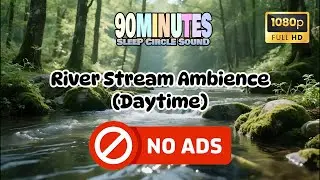 (No Ads) River Stream Amience Daytime - Relaxing Sound for Insomnia & Stress Relief
