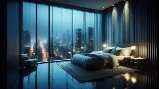Rain in New York City Skyline &bull; Cozy Bedroom Ambience for Deep Sleep & Relaxation