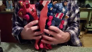 ASMR - superhero action figures 🤗 who's your favorite character in this video?? 
