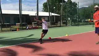 Tennis drills : backhand , figure 8 and drive volley 🎾