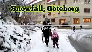 Heavy snowfall in Masthugget, Gothenburg | G&ouml;teborgs, Sweden 🇸🇪