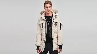 Ambition Land Men's Down Jacket Winter Warm Parka Coat Thicken Puffer Jacket with Hood