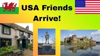 Welcoming Our Friends from the USA! Caerphilly Castle Views, Tommy Cooper Statue & Pub Stop 🏰🍻