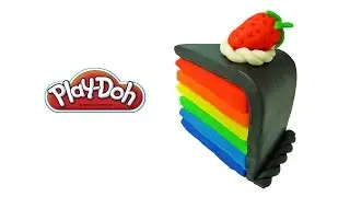 play doh rainbow cake slice - how to make with playdoh